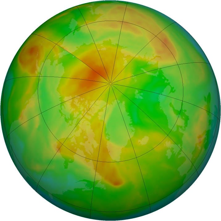 Arctic ozone map for 01 June 2013